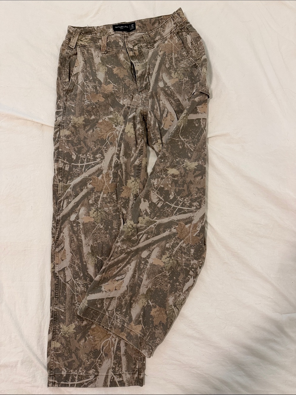 Abercrombie & Fitch Men’s Baggy Camo Cargo 5-Pocket Jeans Pants 29x30 EUC